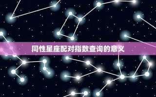 星座配对指数查询(星座配对查询)